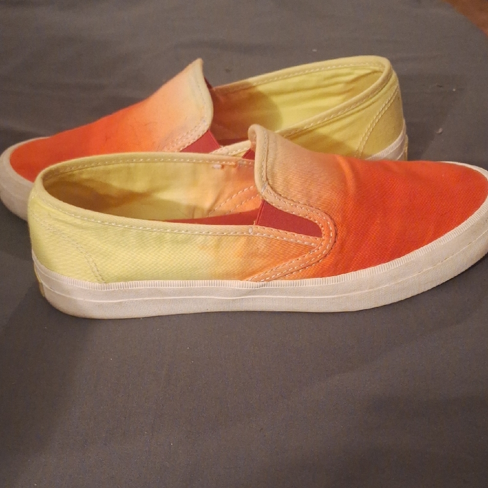 Sperry Orange and Yellow Canvas Sneakers